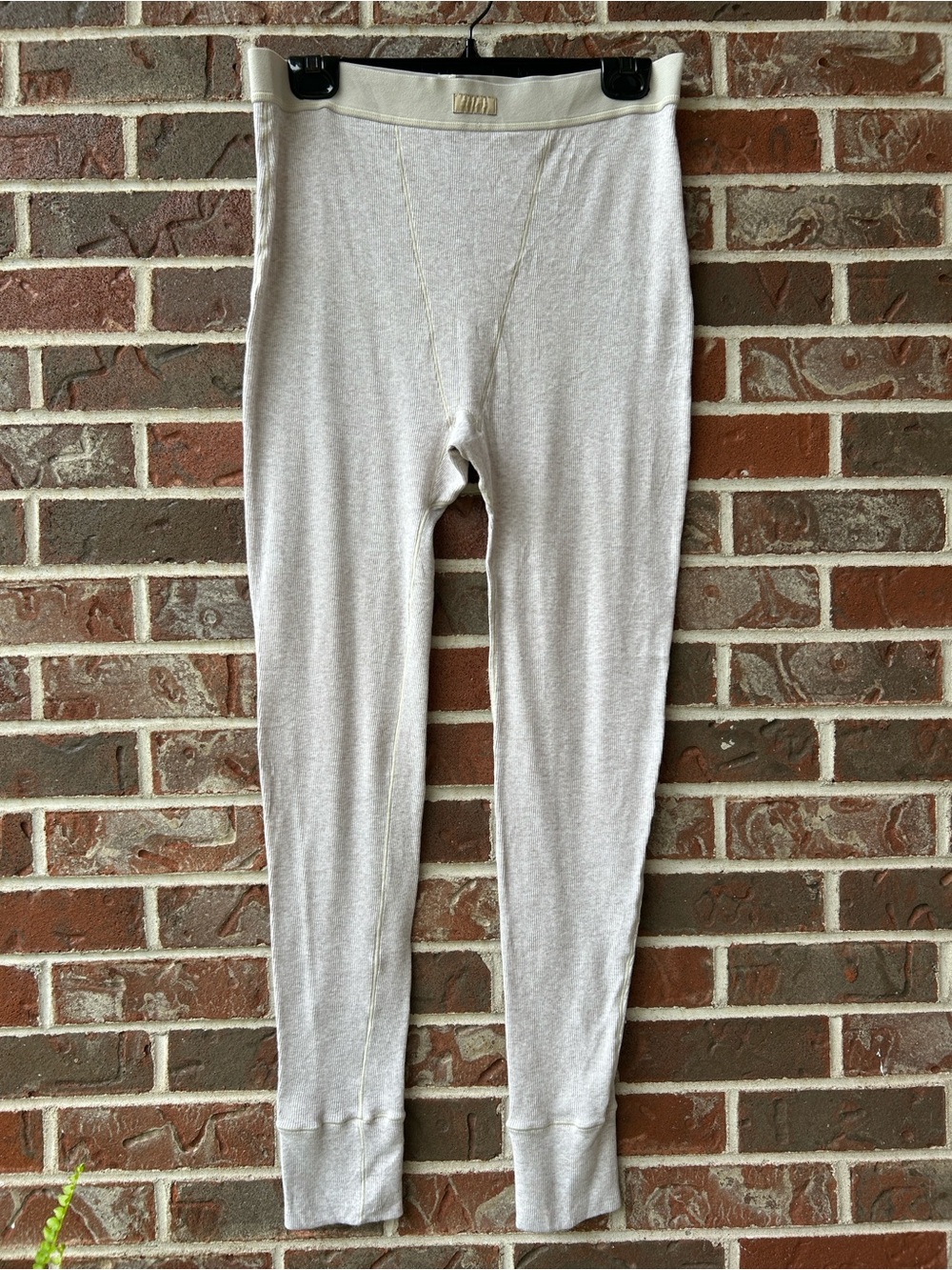 SKIMS Beige Cotton Ribbed Leggings